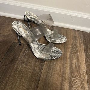 Express leopard heels